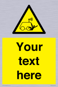 Custom warning run over by operator controlled machine